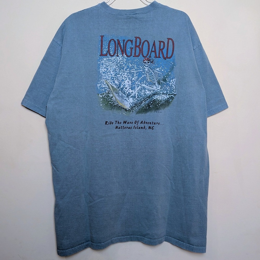 Vintage Sea Dog Longboard Surfing Hatteras NC OBX USA 90s Shirt XL